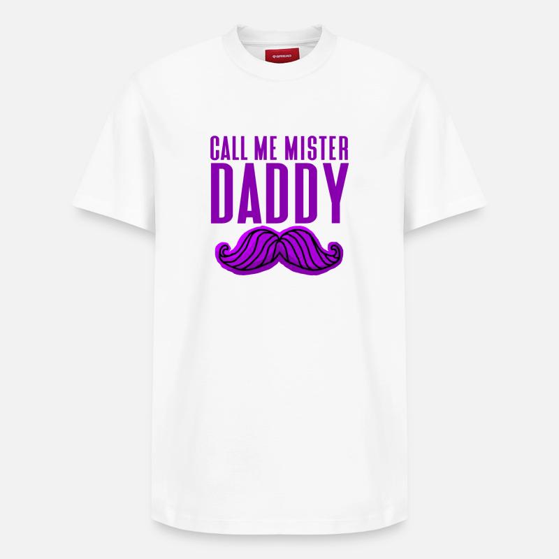 Call Me Mister Daddy - T-shirt unisexe décontracté en coton Supima – de SPREAD - blanc