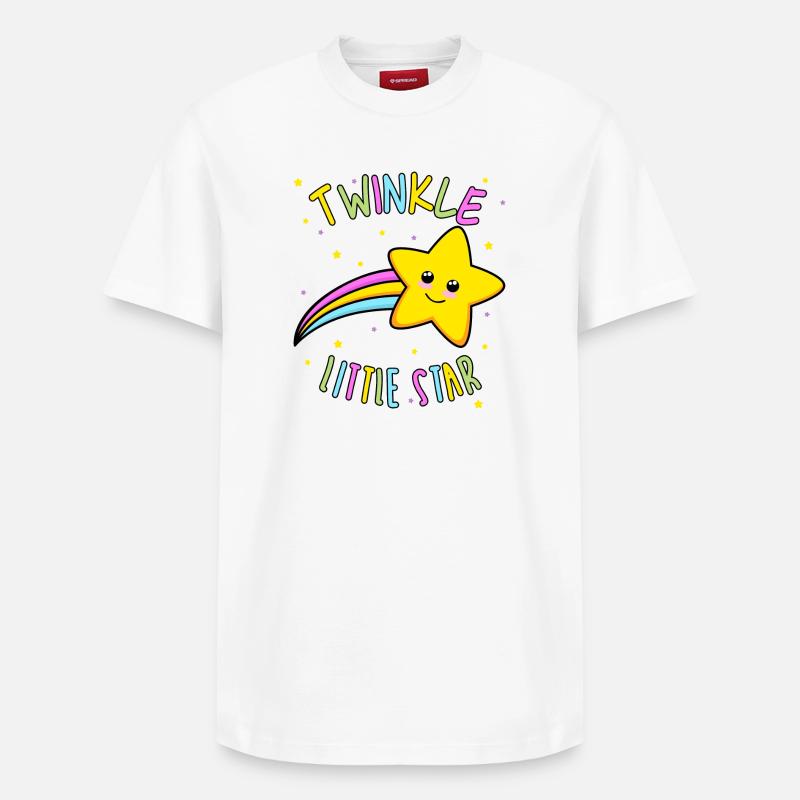 Twinkle Little Star Arc-en-ciel - T-shirt unisexe décontracté en coton Supima – de SPREAD - blanc