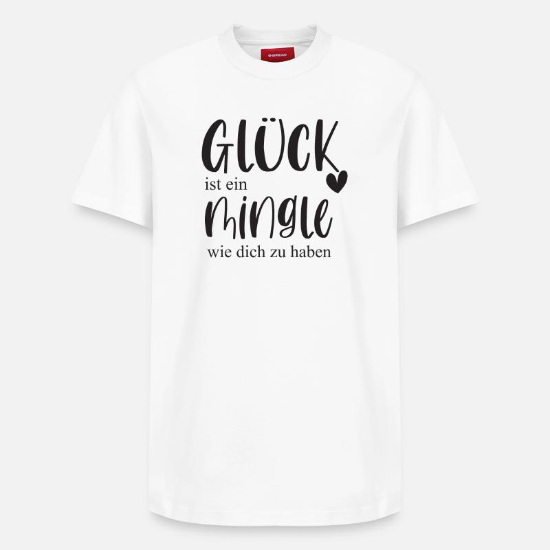 Mingle Single Freundschaft Plus Date Geschenk - Relaxed Unisex Supima Cotton T-Shirt – von SPREAD - Weiß