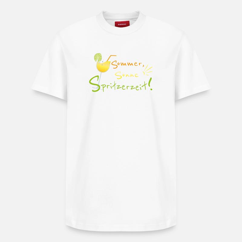 Sommer, Sonne, Spritzerzeit! Weinglas - Relaxed Unisex Supima Cotton T-Shirt – von SPREAD - Weiß