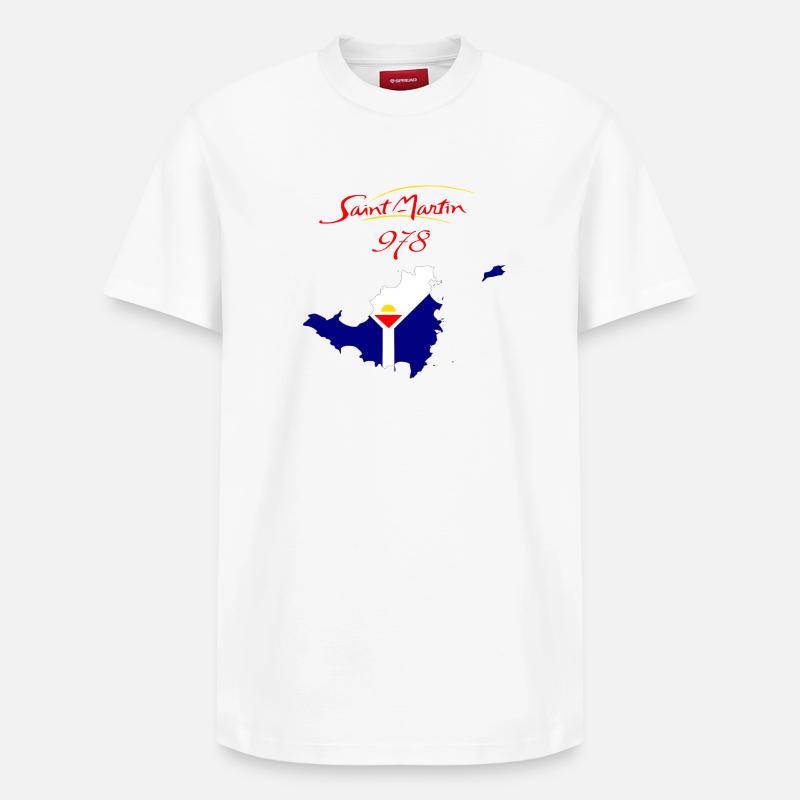 Saint-Martin - T-shirt unisexe décontracté en coton Supima – de SPREAD - blanc