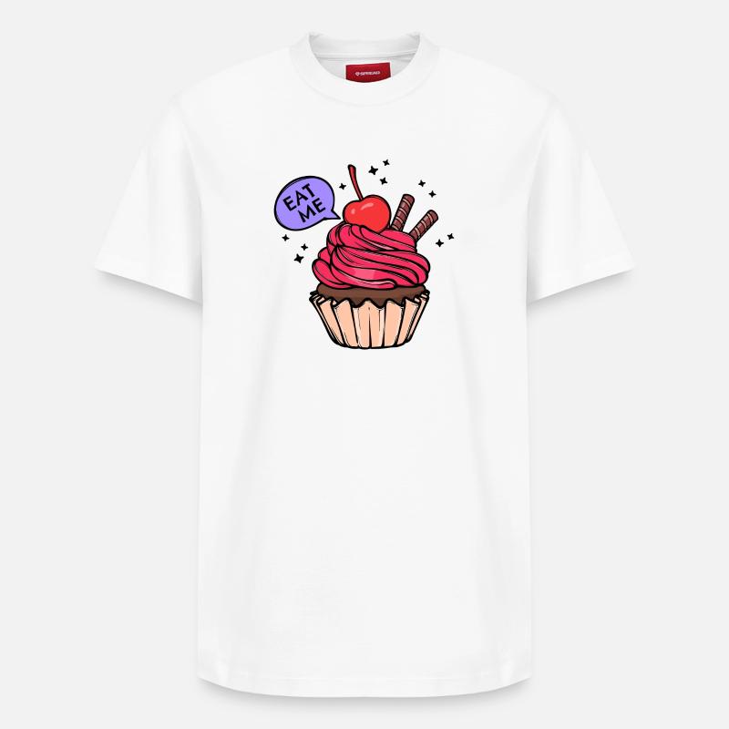 Cupcake Statement Nachspeise Backen Süßigkeiten - Relaxed Unisex Supima Cotton T-Shirt – von SPREAD - Weiß