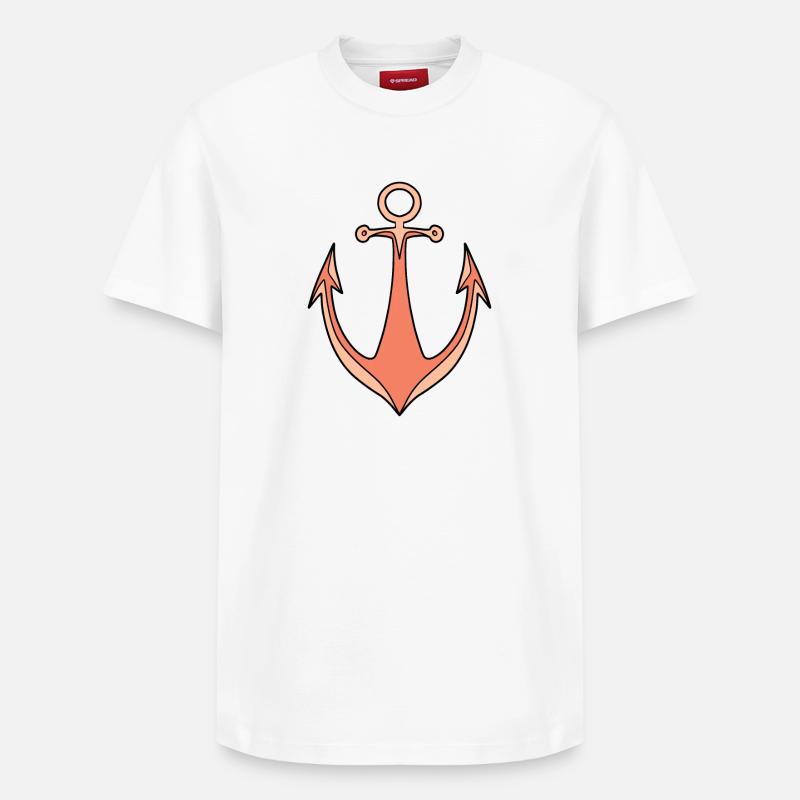 Anker - Relaxed Unisex Supima Cotton T-Shirt – von SPREAD - Weiß