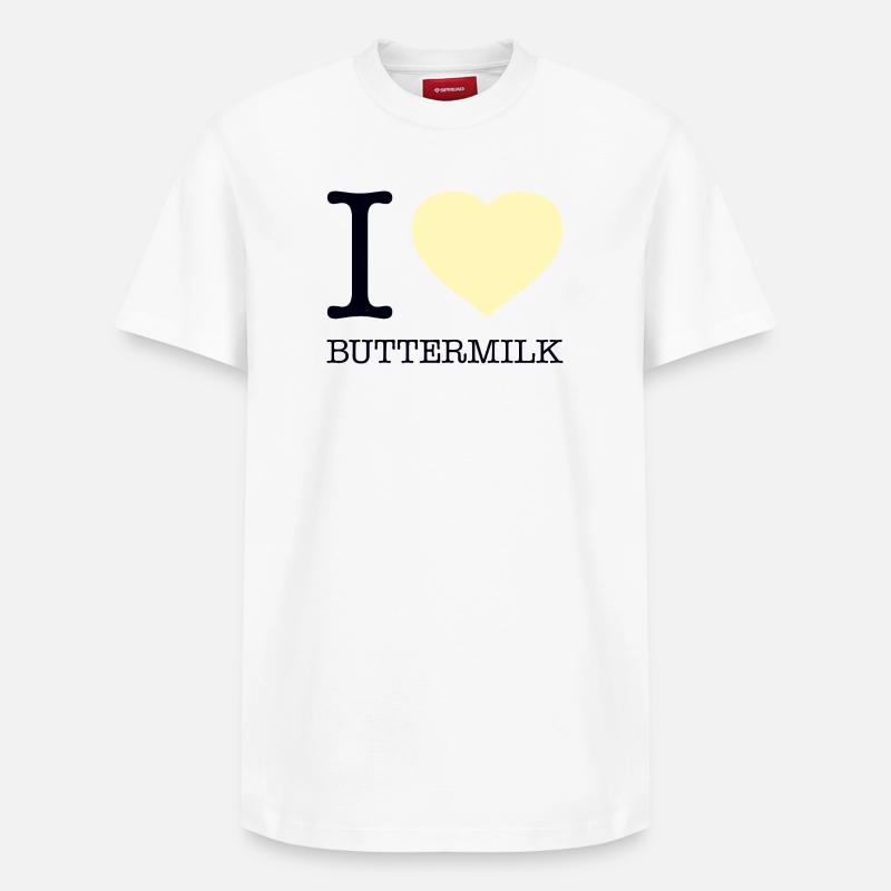J’ADORE LE BABEURRE - T-shirt unisexe décontracté en coton Supima – de SPREAD - blanc