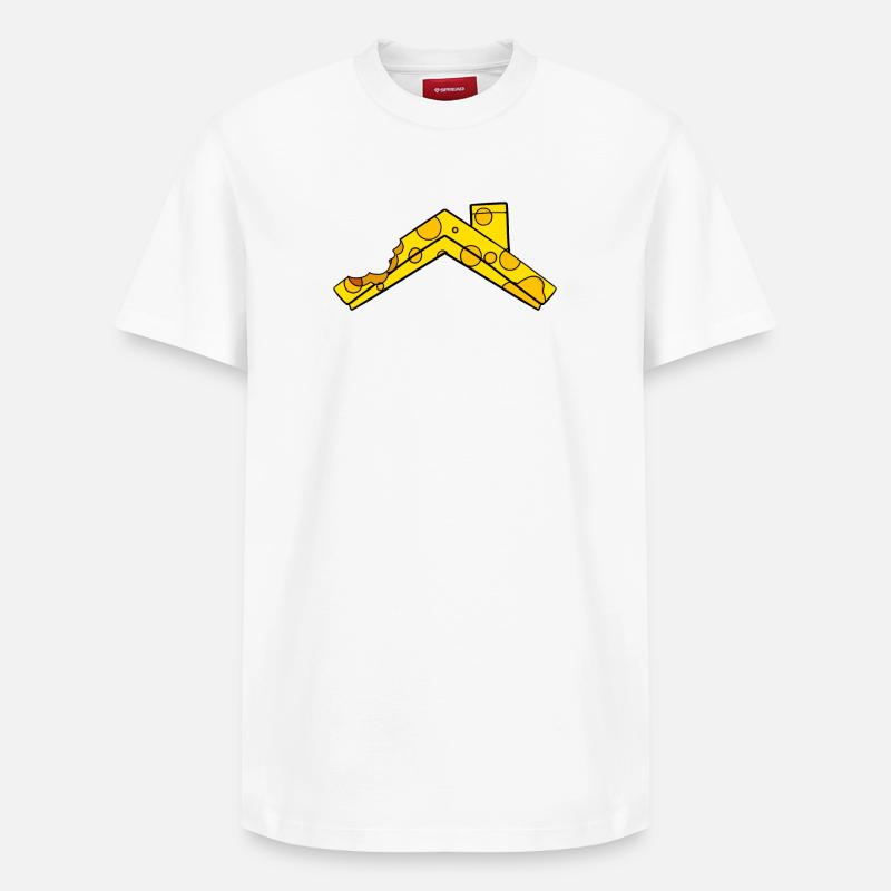 Käse Dach - Relaxed Unisex Supima Cotton T-Shirt – von SPREAD - Weiß