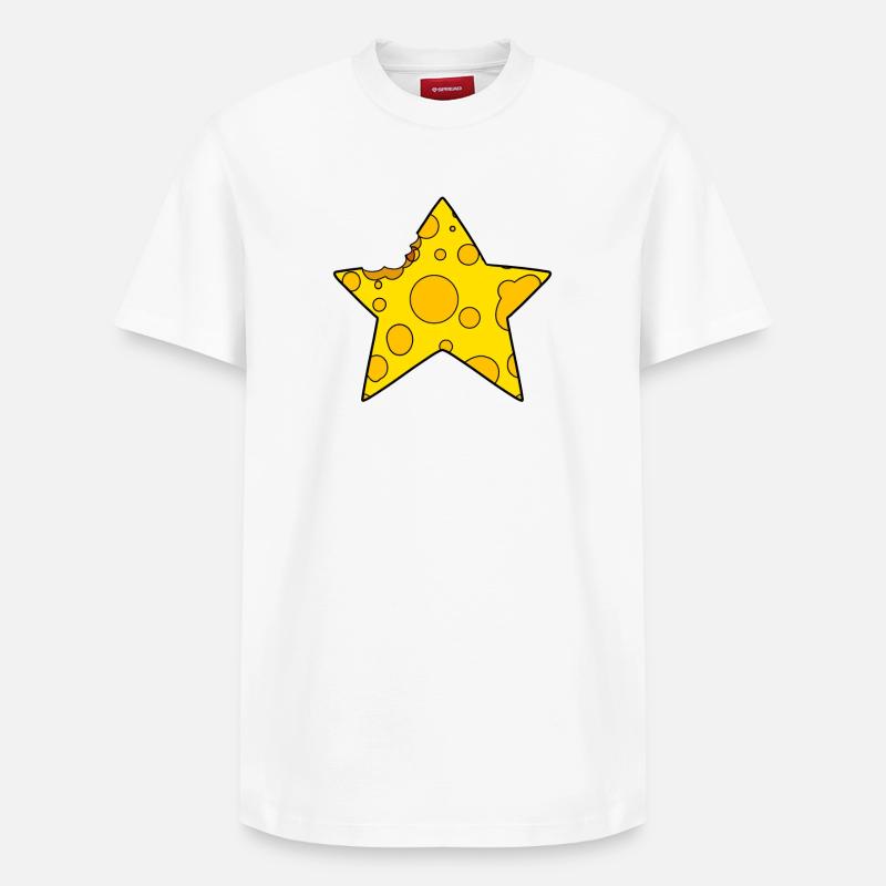 Étoile du fromage - T-shirt unisexe décontracté en coton Supima – de SPREAD - blanc