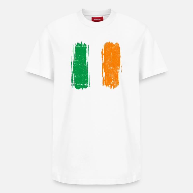 Drapeau italien coups de pinceau - T-shirt unisexe décontracté en coton Supima – de SPREAD - blanc