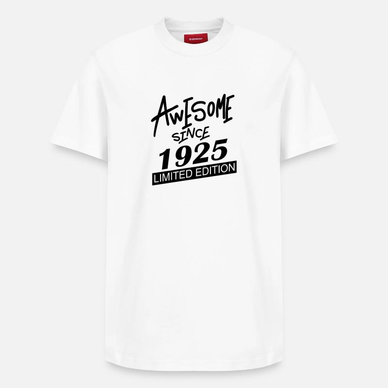 1925 - Born 1925 - Relaxed Unisex Supima Cotton T-Shirt – by SPREAD - white