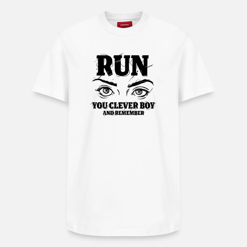 Courez-vous garçon intelligent - T-shirt unisexe décontracté en coton Supima – de SPREAD - blanc