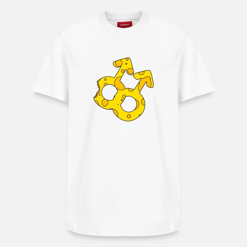 Symbole Double Mars - T-shirt unisexe décontracté en coton Supima – de SPREAD - blanc