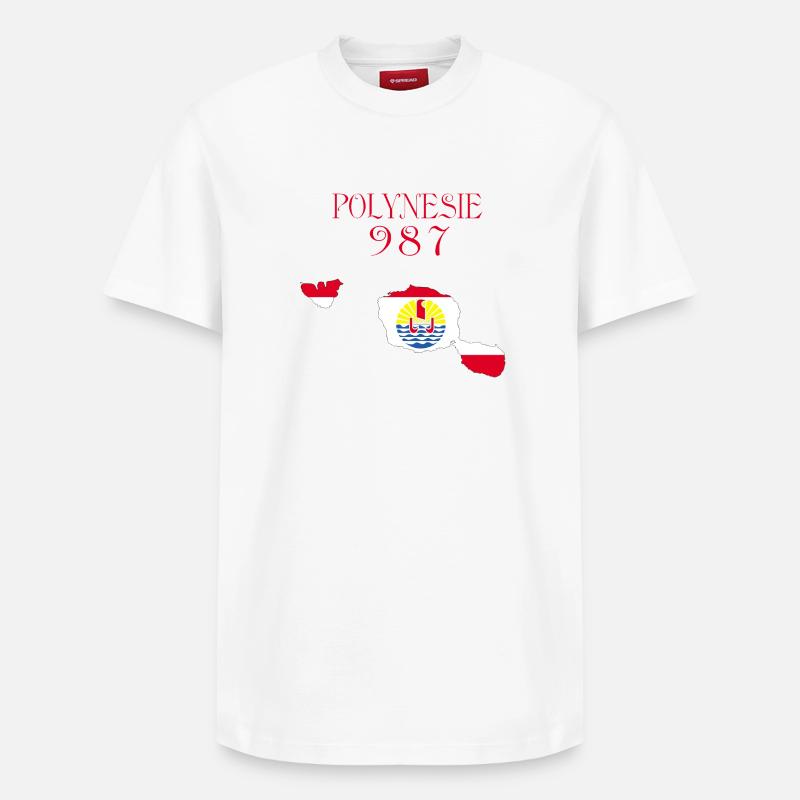 Polynésie - T-shirt unisexe décontracté en coton Supima – de SPREAD - blanc