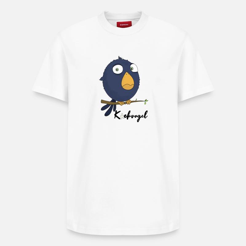 Oiseau caca - T-shirt unisexe décontracté en coton Supima – de SPREAD - blanc