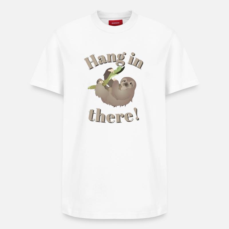 Accrochez-vous - Thème de motivation - T-shirt unisexe décontracté en coton Supima – de SPREAD - blanc