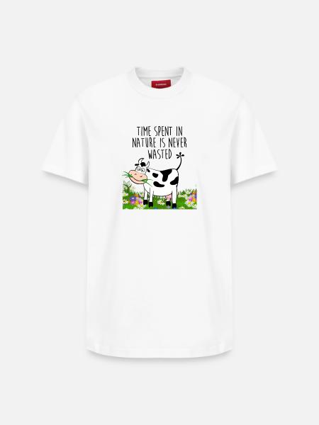 Time spent in nature - Relaxed Unisex Supima Cotton T-Shirt – by SPREAD - white