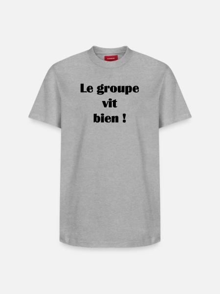 Le groupe vit bien ! - T-shirt unisexe décontracté en coton Supima – de SPREAD - blanc