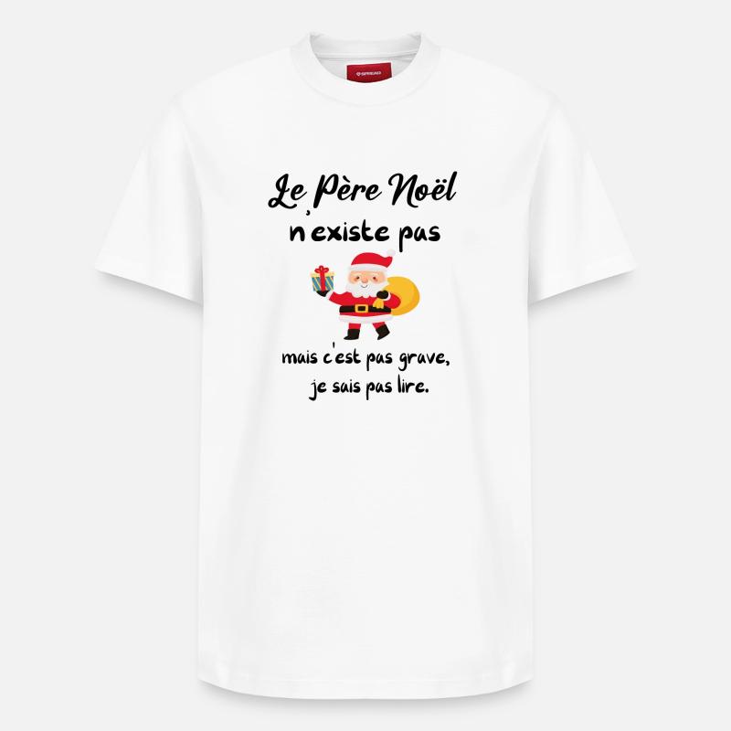 Der Weihnachtsmann existiert nicht - Relaxed Unisex Supima Cotton T-Shirt – von SPREAD - Weiß