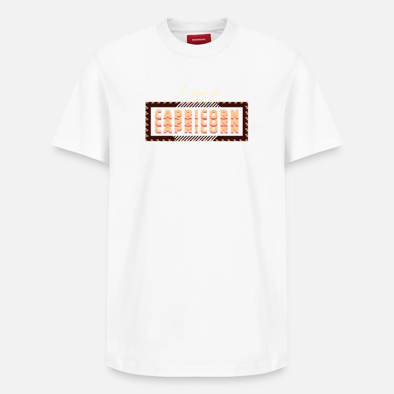 Steinbock Sternzeichen Cool Statement Horoskop - Relaxed Unisex Supima Cotton T-Shirt – von SPREAD - Weiß