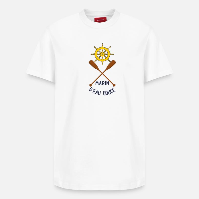 Marin d'eau douce - T-shirt unisexe décontracté en coton Supima – de SPREAD - blanc