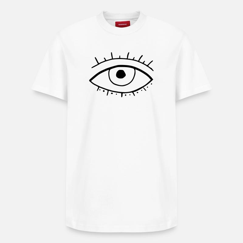 Oeil - T-shirt unisexe décontracté en coton Supima – de SPREAD - blanc