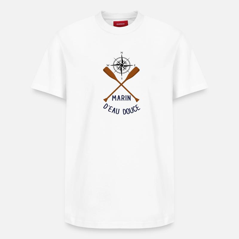 Marin d'eau douce - T-shirt unisexe décontracté en coton Supima – de SPREAD - blanc