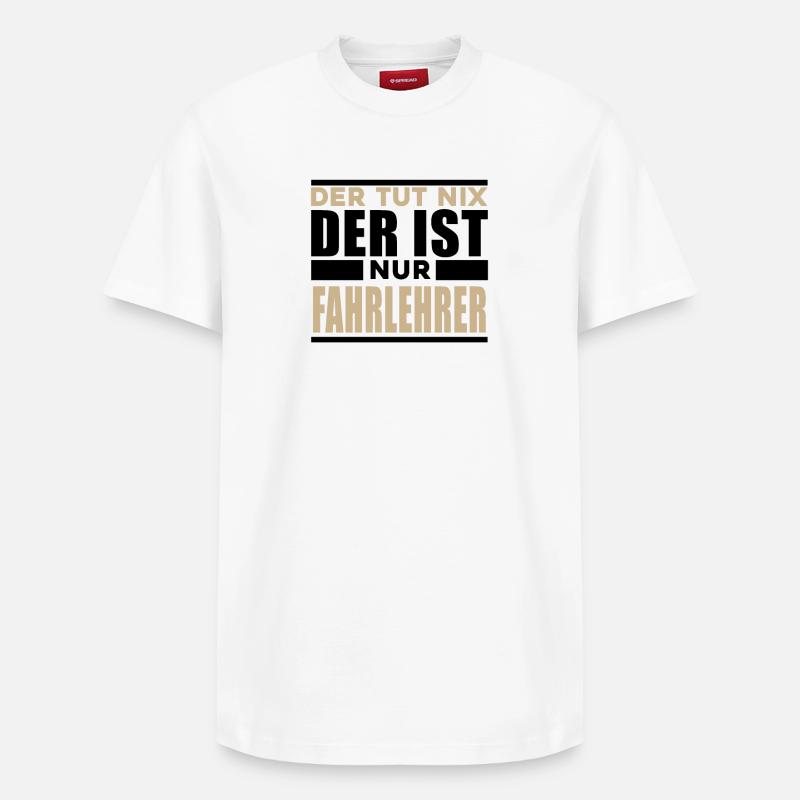 Fahrlehrer - Relaxed Unisex Supima Cotton T-Shirt – von SPREAD - Weiß