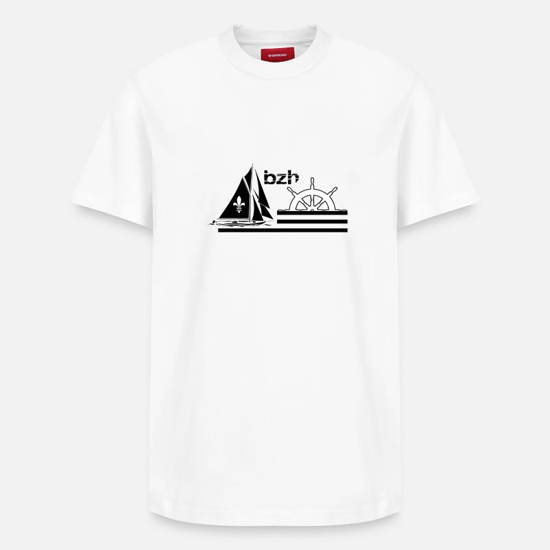 BZH - T-shirt unisexe décontracté en coton Supima – de SPREAD - blanc