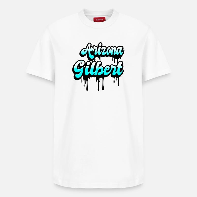 Motif Gilbert Arizona - T-shirt unisexe décontracté en coton Supima – de SPREAD - blanc