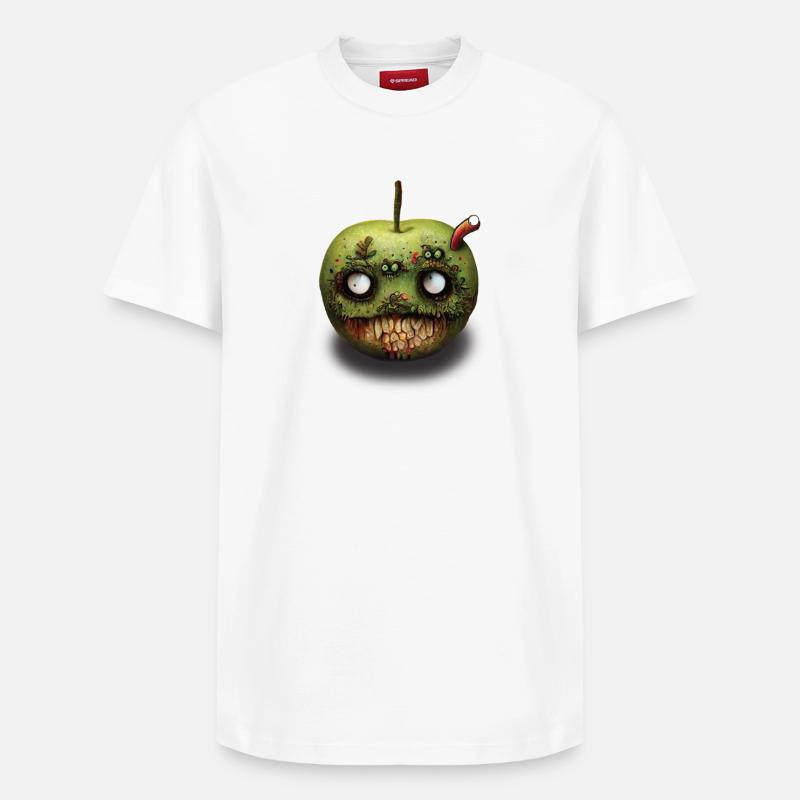 Zombie Apfel Fallobst - Relaxed Unisex Supima Cotton T-Shirt – von SPREAD - Weiß