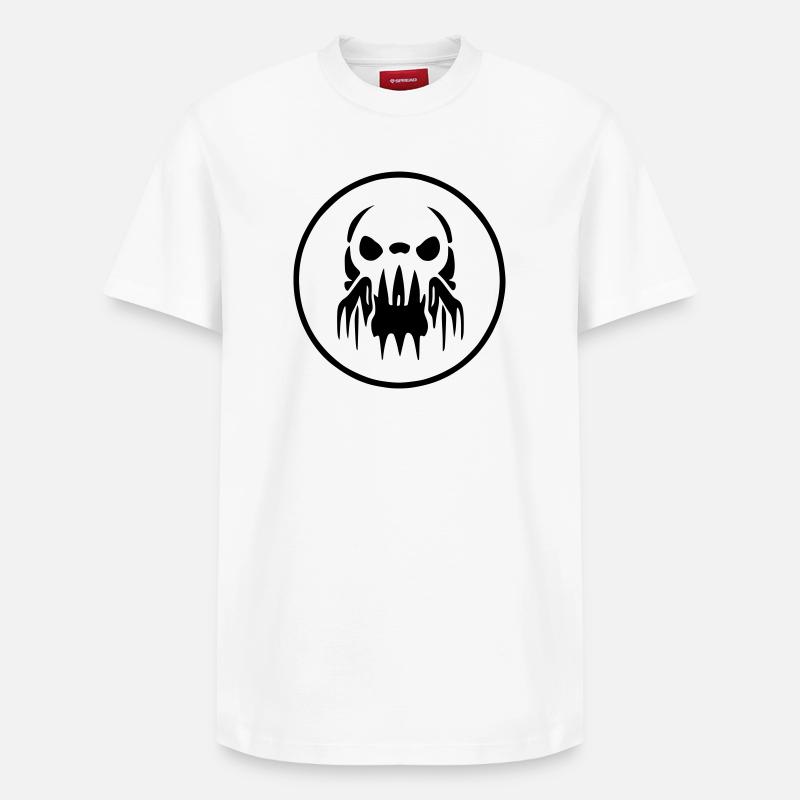 Logo Zombie Alien - Relaxed Unisex Supima Cotton T-Shirt – von SPREAD - Weiß