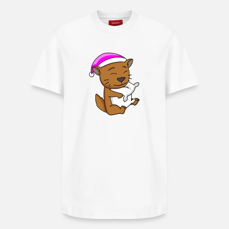 Cat cat breed Somali - Relaxed Unisex Supima Cotton T-Shirt – by SPREAD - white