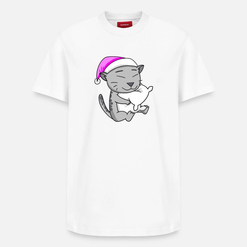 Mau égyptien - T-shirt unisexe décontracté en coton Supima – de SPREAD - blanc