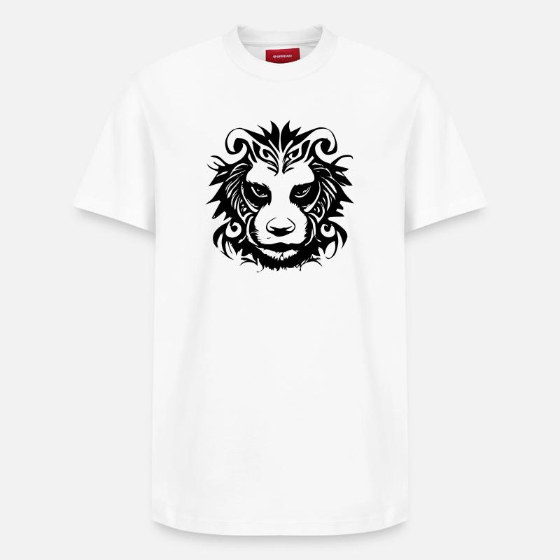 Lion Tribal - T-shirt unisexe décontracté en coton Supima – de SPREAD - blanc