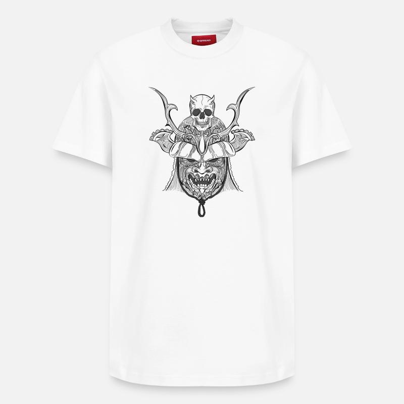 SAMURAI ver 2 - Relaxed Unisex Supima Cotton T-Shirt – von SPREAD - Weiß