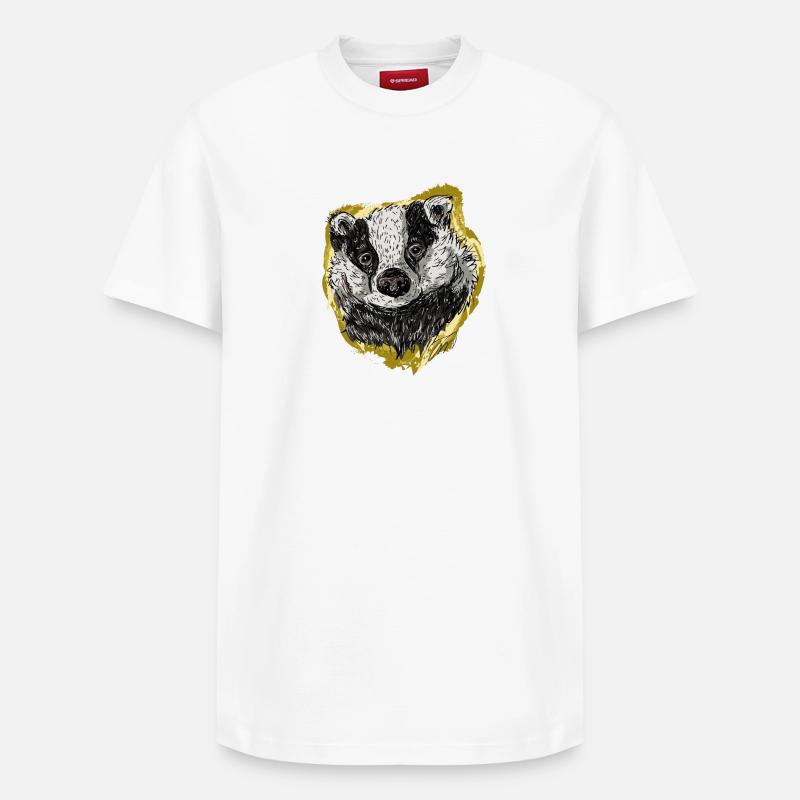 Le Blaireau - T-shirt unisexe décontracté en coton Supima – de SPREAD - blanc