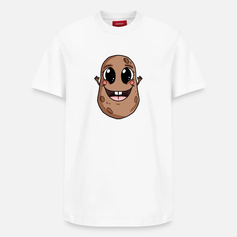 Pomme de terre - T-shirt unisexe décontracté en coton Supima – de SPREAD - blanc