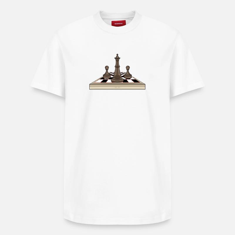 Schach Schachbrett - Relaxed Unisex Supima Cotton T-Shirt – von SPREAD - Weiß