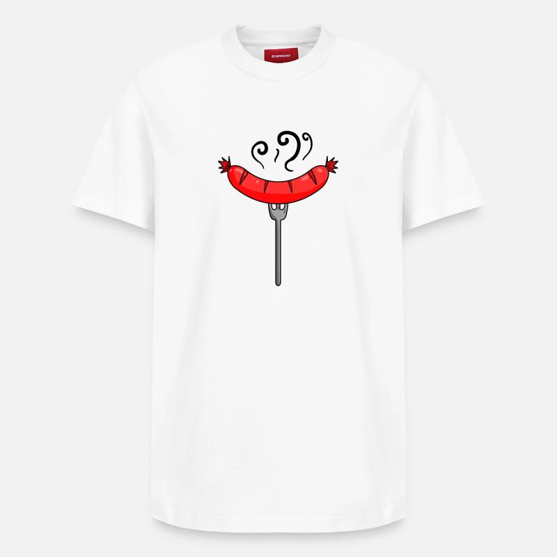 Saucisse Currywurst Viande Bratwurst Grillwurst - T-shirt unisexe décontracté en coton Supima – de SPREAD - blanc