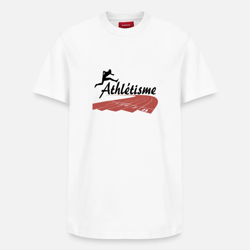 Athlétisme - T-shirt unisexe décontracté en coton Supima – de SPREAD - blanc