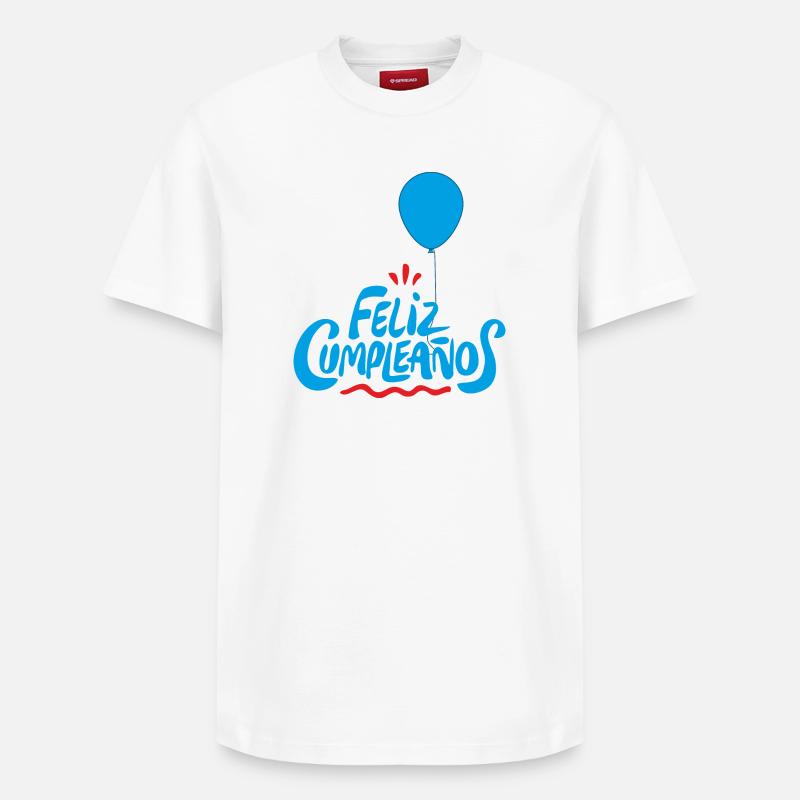 Bon anniversaire - T-shirt unisexe décontracté en coton Supima – de SPREAD - blanc