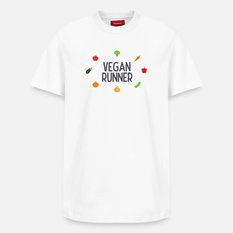 Coureur végétalien - T-shirt unisexe décontracté en coton Supima – de SPREAD - blanc