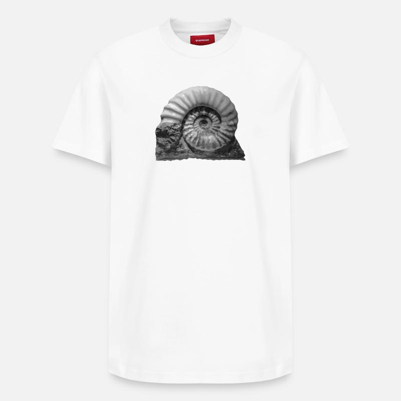 Ammonite - T-shirt unisexe décontracté en coton Supima – de SPREAD - blanc