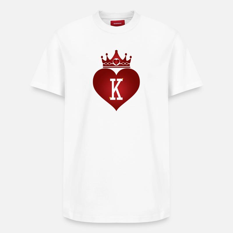Roi de cœur - T-shirt unisexe décontracté en coton Supima – de SPREAD - blanc