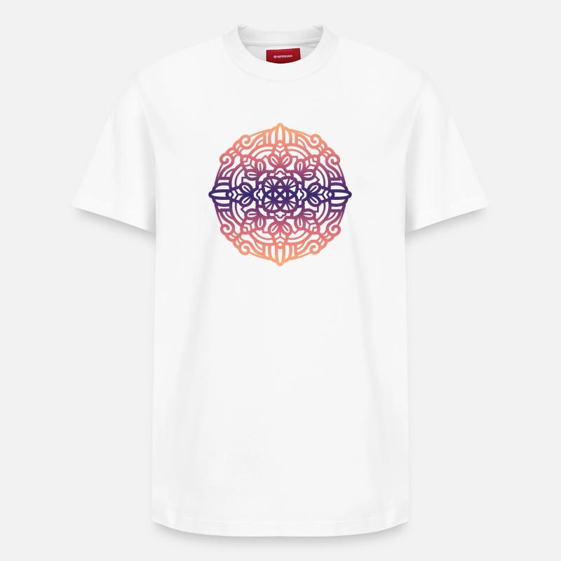 Mandala - T-shirt unisexe décontracté en coton Supima – de SPREAD - blanc