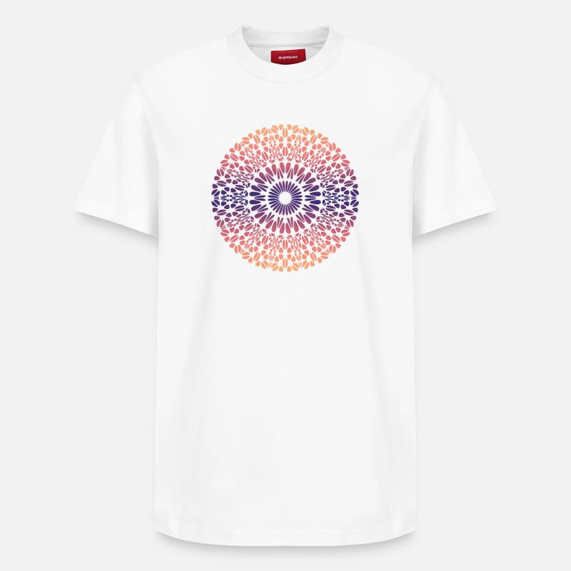 Mandala - T-shirt unisexe décontracté en coton Supima – de SPREAD - blanc