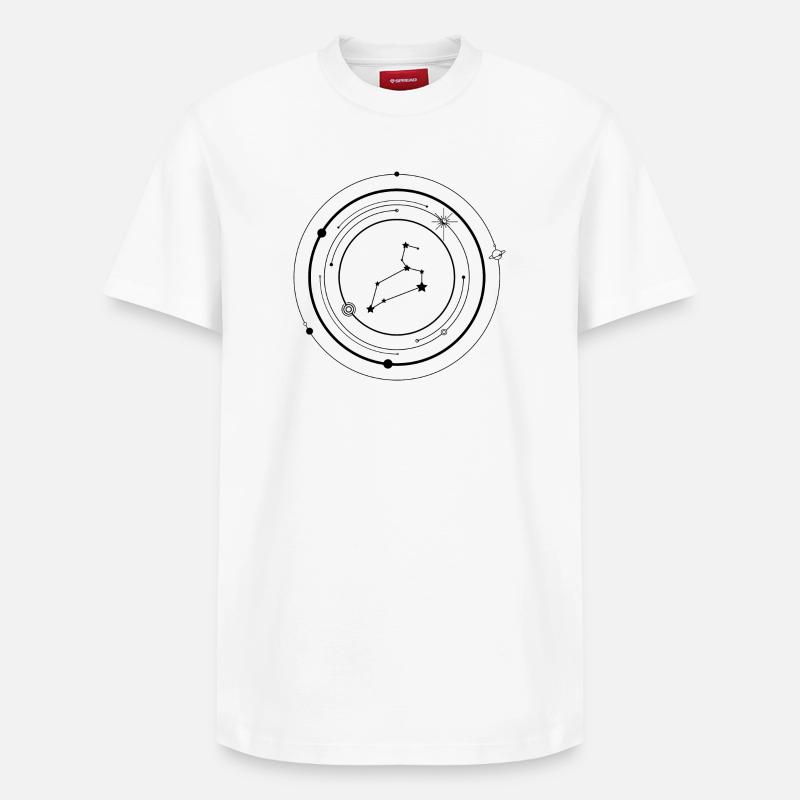 Zodiaque Lion - T-shirt unisexe décontracté en coton Supima – de SPREAD - blanc