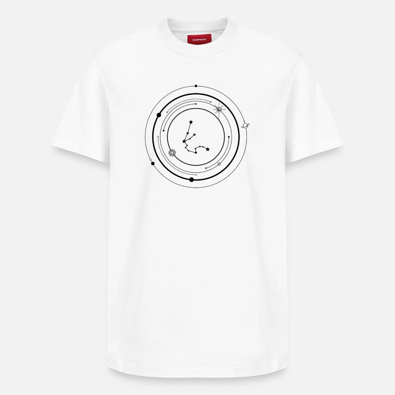 Starburst-Punkt-Sternbild - Relaxed Unisex Supima Cotton T-Shirt – von SPREAD - Weiß