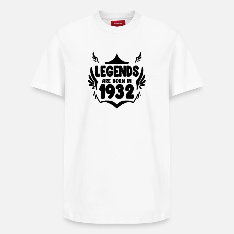 1932 - Né en 1932 - T-shirt unisexe décontracté en coton Supima – de SPREAD - blanc