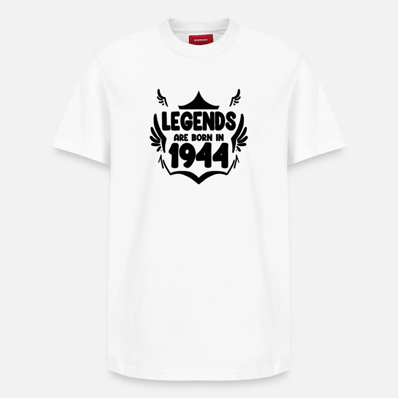 1944 - Né en 1944 - T-shirt unisexe décontracté en coton Supima – de SPREAD - blanc