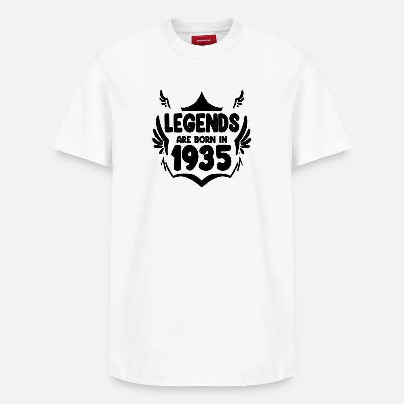 1935 - Né en 1935 - T-shirt unisexe décontracté en coton Supima – de SPREAD - blanc
