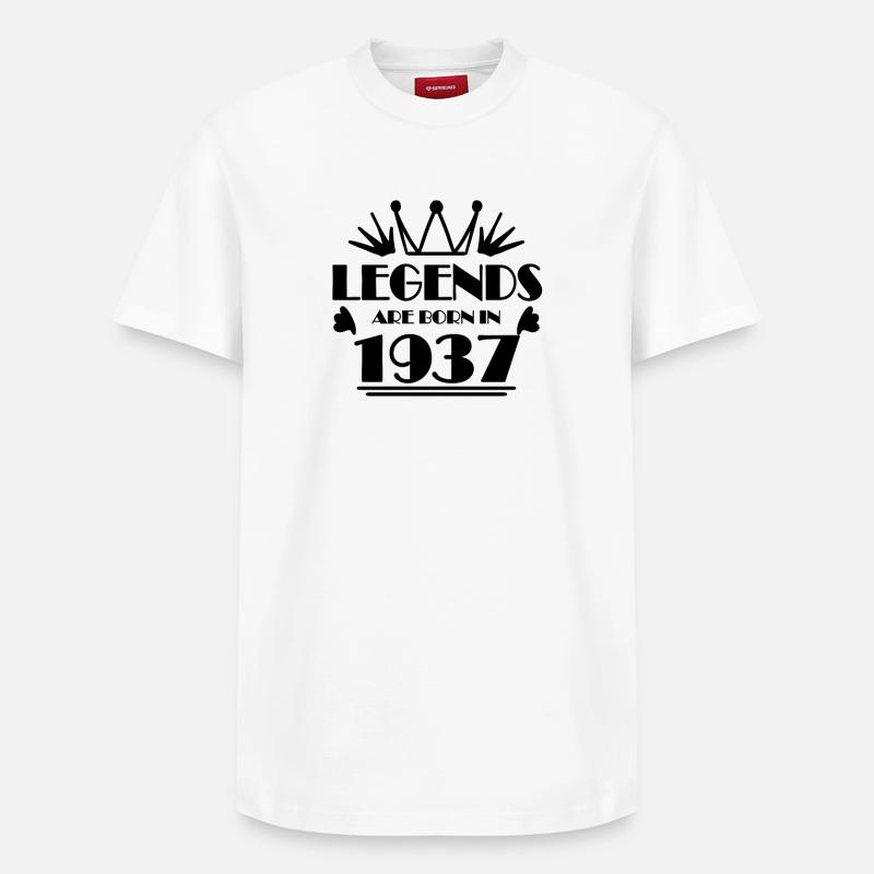1937 - Né en 1937 - T-shirt unisexe décontracté en coton Supima – de SPREAD - blanc